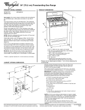 Whirlpool WFG381LVS Dimension Guide