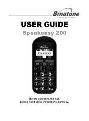 Binatone Speakeasy 200 User Manual