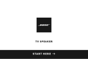 Bose TV Speaker Bass Module 500 Set Quick Start Guide