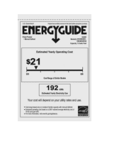 Haier ESCM050EC Energy Guide Label