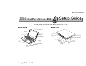 Lenovo ThinkPad i Series 1400 Setup Guide for ThinkPad i Series 1400