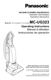 Panasonic MC-UG323 Operating Instructions (Multi Language) - MCUG323