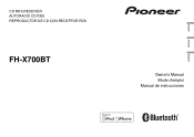 Pioneer FH-X700BT Owner's Manual