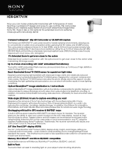 Sony HDR-GW77V Marketing Specifications (White model)