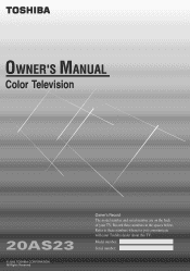 Toshiba 20AS23 Owners Manual