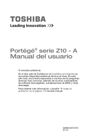 Toshiba NB15T-A1262SM Windows 8.1 Spanish User's Guide for Portege Z10-A Series (Español)