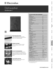 Electrolux EIDW6405HT Product Specifications Sheet (English)