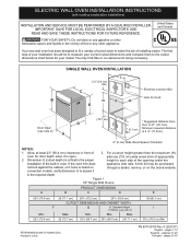 Frigidaire FCWD3027AB Installation Instructions