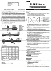 Nikon 4-16x42SF Instruction Manual