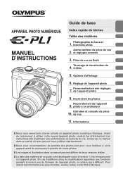 Olympus E-PL1 E-PL1 Manuel d'instructions (Fran栩s)