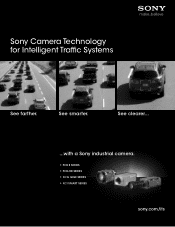 Sony XCGV60E Product Brochure (Intelligent Traffic Systems Product Brochure)