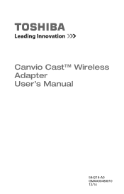 Toshiba HDWW100XKWU1 - Canvio Cast Wireless Adapter User's Guide for Canvio Cast Wireless Adapter - HDWW100XKWU1