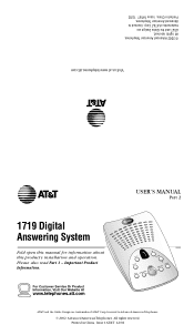 Vtech 1719 User Manual