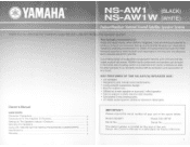 Yamaha NS-AW1 Owners Manual
