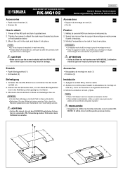 Yamaha RK-MG102 RK-MG102 Owners Manual