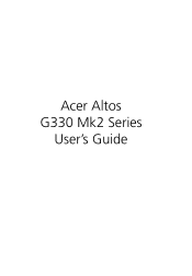 Acer Altos G330 MK2 User Manual