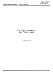 Acer Altos T310 F3 Smart Server Manager Best Practice Guide