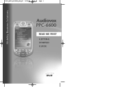 Audiovox PPC 6600 Getting Started Guide