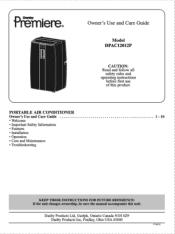 Danby DPAC12012P Product Manual