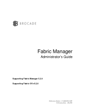 HP A7990A Brocade Fabric Manager Administrator's Guide (53-10000196-01-HP, November 2006)