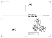 JVC GY-HD250U KA-HD250U Studio Adapter Owners Manual  (15 pages)