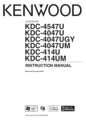 Kenwood KDC-414U User Manual 1