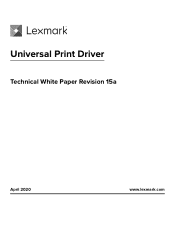Lexmark XC2240 Universal Print Driver Version 2.0 White Paper