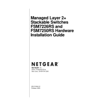 Netgear FSM7250RS FSM7226RS / FSM7250RS Hardware Installation Guide