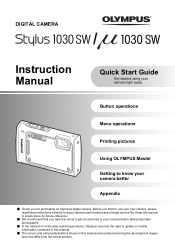 Olympus Li-50B Stylus 1030 SW Instruction Manual (English)