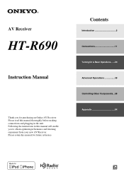 Onkyo HT-R690 Owners Manual