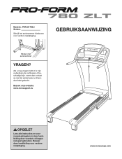 ProForm 780 Zlt Treadmill Dutch Manual