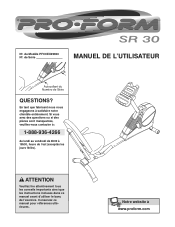 ProForm Sr30 Bike Canadian French Manual