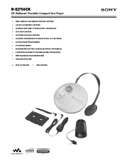 Sony D-EJ756CK Marketing Specifications