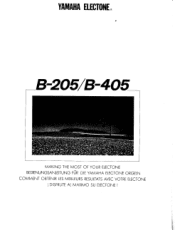 Yamaha B-405 Owner's Manual (image)
