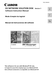 Canon ZR65MC DV Messenger Ver 1.0 Instruction Manual