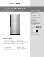 Frigidaire FFHT1514TS Product Specifications Sheet