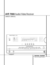 Harman Kardon AVR7000 Owners Manual