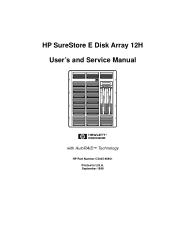 HP Surestore Disk Array FC60 HP SureStore E Disk Array 12H User's and Service Manual (C5445-90901, September 1999)