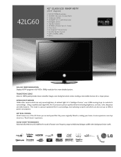 LG 42LG60 Specification (English)
