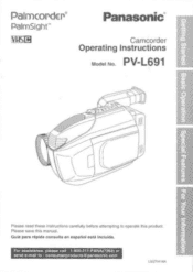 Panasonic PVL691 PVL691 User Guide