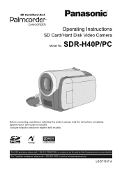 Panasonic SDR H40 Sd Video Camera - Multi Language