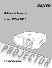 Sanyo PLV Z2000 Owners Manual