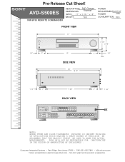 Sony AVD-S500ES Dimensions Diagrams