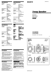 Sony XS-HD690G Instructions  (primary manual)