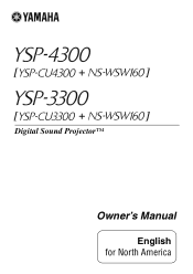 Yamaha YSP-3300 Owners Manual