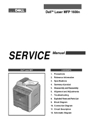 Dell 1600n Multifunction Mono Laser Printer Service Manual