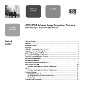 HP D530 d510/d530 Software Image Comparison Overview