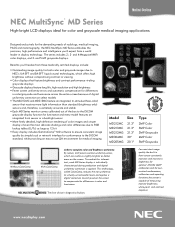 NEC MD205MG-1 MDC3MP-BNDL : MD Series Brochure