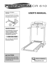 ProForm Cr610 Treadmill Canadian English Manual