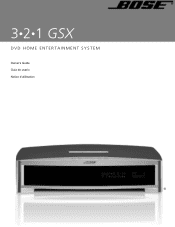 Bose 321 GSX Owner's guide